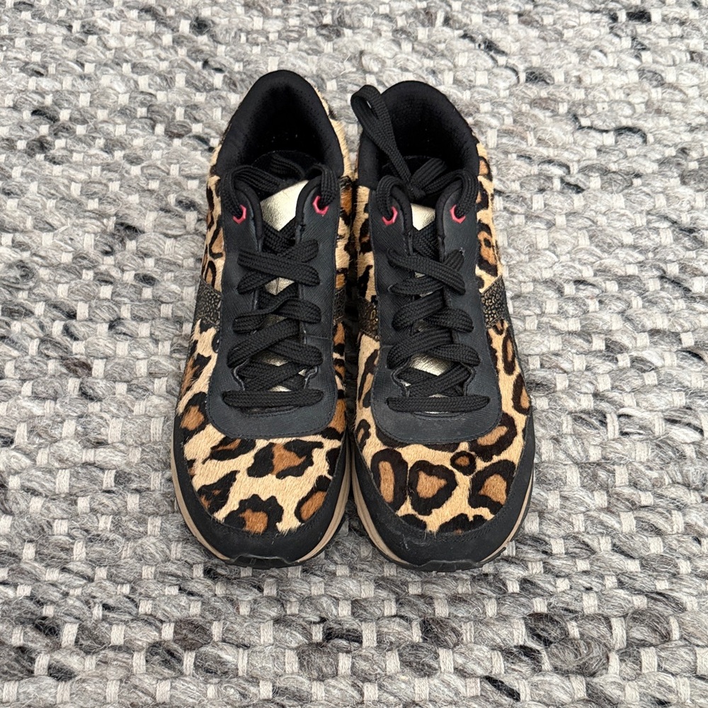 Sam Edelman Black and Leopard Athletic Shoes